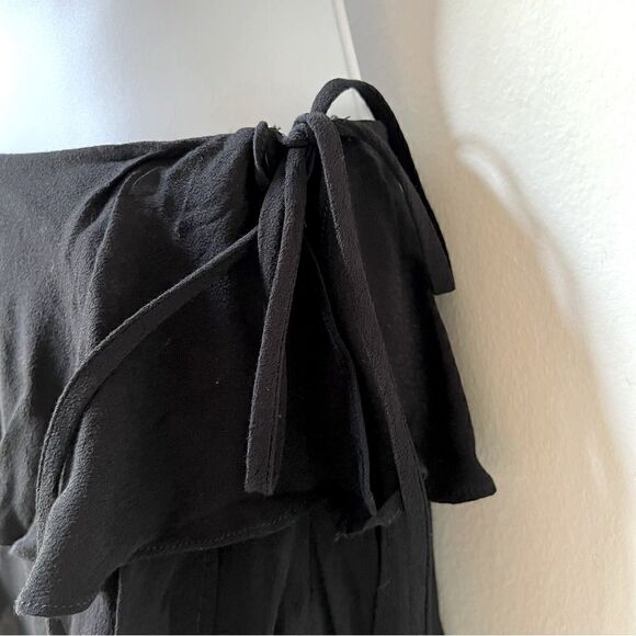 Gianni Bini Women's black tiered miniskirt Layer free-flowing ties-xs/small NWT - Picture 6 of 15